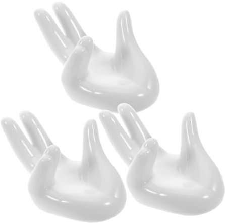 GLEAVI 3pezzi Supporto per Piante Aeree Forma Mano in Vassoio Portauova Contenitore Decorativo per Esposizione su Scaffale o Piano Adatto e Ufficio