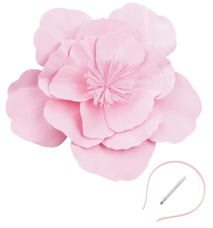 WYLZLKX Große Blumen-Fascinatoren für Mädchen und Frauen, Cosplay, Party, Abschlussball, Kopfbedeckung, Kostüm, Hüte mit Stirnband und Clip für Hochzeit, Frauenhaarband