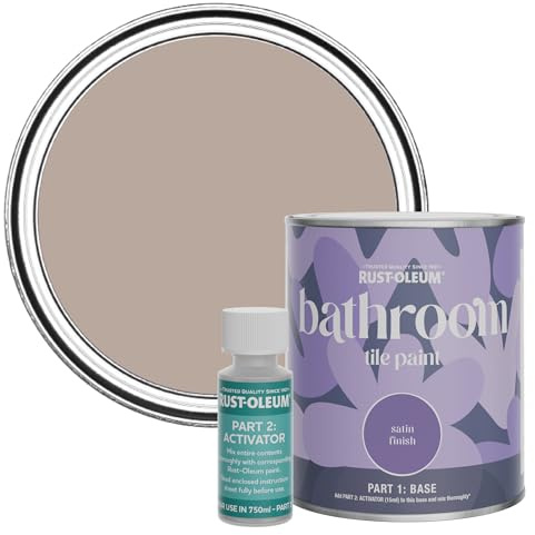 Rust-Oleum Water-Resistant Bathroom Tile Paint in Satin Finish - Oatfield 750ml