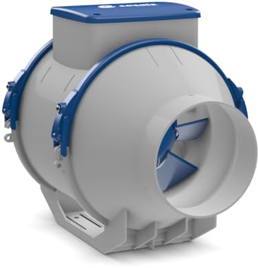 Extractor en línea 100 mm silencioso | Ventilador conducto helicocentrífugo 260 m³/h | 2 velocidades | ventilación baño cocina | KUVIO 100 de Casals
