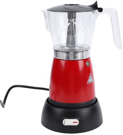 Qcwwy para Estufa de café, Exprés, Cubana, Exprés para Estufa, Cubana de Aluminio Acrílico, Portátiles, Olla Eléctrica Italiana, Estilo para Acampar en Casa o (Enchufe de la UE)