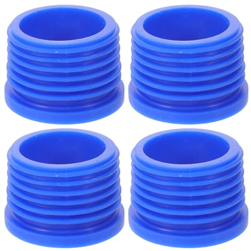 Ciieeo Lot de 4 Joints D’Étanchéité PVC 50 MM pour Tuyau D’Évacuation Bouchons Anti-Odeurs Bleus Cuisine Salle de Bain et Machine à Laver Anneaux de Canalisation Résistants aux Fuites