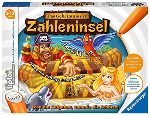 Ravensburger tiptoi 00512 Das Geheimnis der Zahleninsel - Lernspiel ab 5 Jahren für 1-4 Spieler