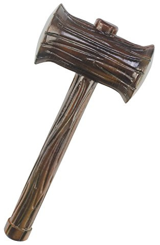 LARP - Martillo de madera de espuma, arma acolchada, martillo de tiro, mazo medieval, lucha vikinga