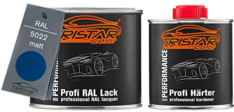 TRISTARcolor RAL 5022 Nachtblau matt 2K Autolack 0,75 Liter / 750 ml Dose inkl. Härter