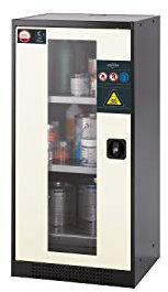 ASECOS Chemikalienschrank CS RAL 7016/RAL 9010 2TA (St.bl./PE) zur Lagerung von Nicht entzündbaren Gefahrstoffen in Arbeitsräumen
