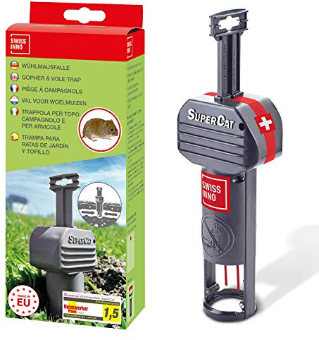 Trappola per arvicole SuperCat: trappola efficiente, non richiede scavo o forza, 1 trappola