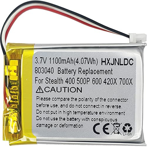 DC 3.7 8030401100mAh wiederaufladbare Lithium-Polymer-Batterie passend für Turtle Beach Wireless Headsets (für Ear Force Stealth 400 500P 600 420X 700X)