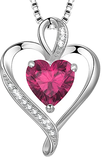 LAVUMO Herzkette 925 Silber Rosegold Gold Damen Halskette - Herz änhänger Silber Kette Damen Schmuck Geschenk für Frau Frauen MaMa Freundin an Geburtstags Weihnachten Valentinstag Hypoallergen Ketten