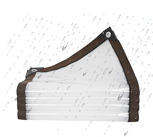 Abdeckplane Wasserdicht plane durchsichtig für Kaninchengehege Angeln Motorräder Gewächshaus Hühner Voliere, Transparente Schutzplane mit Ösen, UV-beständige, reißfeste Plane Abdeckung(2x2m/6.6x6.6ft)
