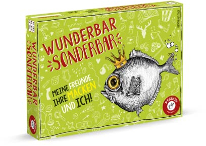 Piatnik 6672 - Wunderbar Sonderbar | Meine Freunde Ihre Macken und Ich | Wer kennt die Ticks der Anderen Spieler | Zwanghaft gutes Partyspiel | Ab 14 Jahren | 3-8 Spieler, White