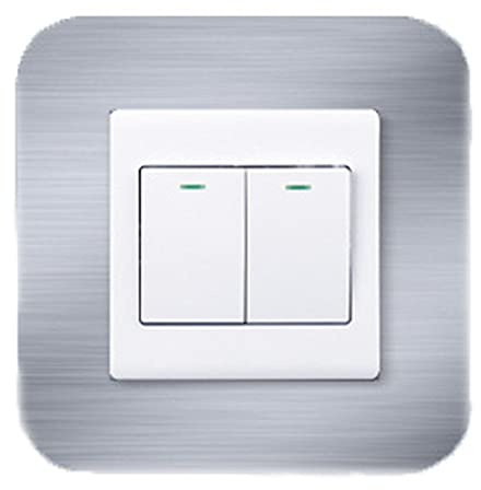 vepoty Pegatina del Interruptor De Luz Pegatina No Adhesiva Tipo De Hebilla Panel Panel De Calcomanía Pegatina Abs Abs Cubierta Protectora para Hogar