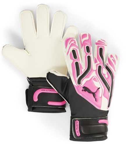 PUMA PUMA Ultra Match Protect Jr RC, Unisex-Erwachsene Torwarthandschuhe, Poison Pink-PUMA White-PUMA Black, 6-041865