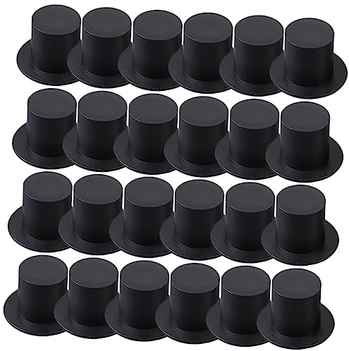 Vaguelly 120St Mini-Kappe Zylinder Puppenhauszubehör Weihnachtsdekorationen Weihnachtsmützen schwarze Babypuppe Gastgeschenke Mini-Hüte Weihnachten Kunsthandwerk kleiner Hut Kind