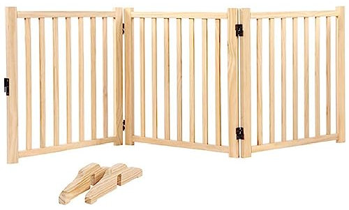 Haustier Zaun Falten Welpenlaufstall Hundelaufstall Multifunktionaler Haustierzaun Aus Massivem Holz. Sorgenfreies Faltdesign. Kostenlose Installation + Veränderbare Form 3pieces58cmhigh Woodcolor