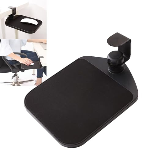 Mauspad für Zuhause und Büro, 360° drehbar, Handgelenkstuetze, verstellbar, (schwarz), Stuetzplattform