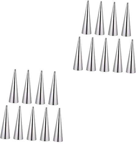 BESTonZON 18 Pollici Forme Di Cannoli Custodie in Corno Color Crema Forme Di Serratura Della Signora Cannoli Tubi Metallici Cottura Del Pane Brioche Gelato Mancare Tubo Per Arrostire Mais