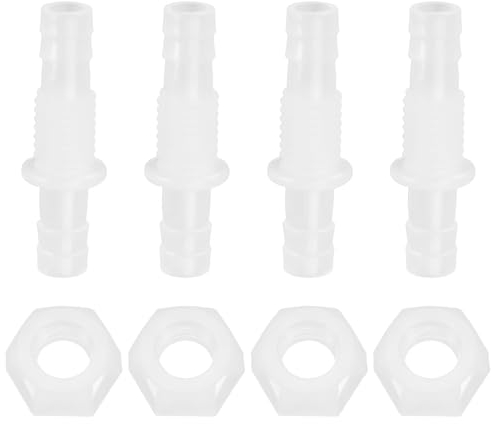 VGOL 4 connettori per pagode in plastica da 8 mm, connettore dritto in plastica, connettore in linea dritto, accessorio per acquario