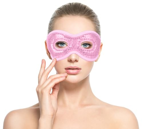 ACWOO Masque Yeux Froid, Masque Des Yeux, Masque Compresse Chaud et Froid, Masque Yeux Réfrigérant en, Soulage la Fatigue Oculaire, Migraine, Gonflement Yeux, Cernes