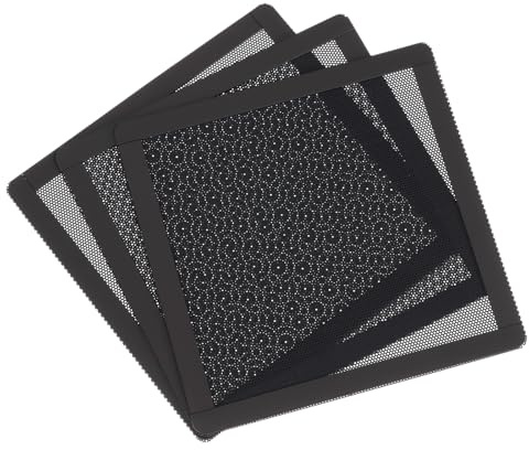 sourcing map 3PCS Filtro de Polvo para PC, Marco Magnético de PVC de 140x140mm, Cubierta de Malla a Prueba de Polvo para Ventiladores de la Caja de la Computadora, Altavoces, Negro