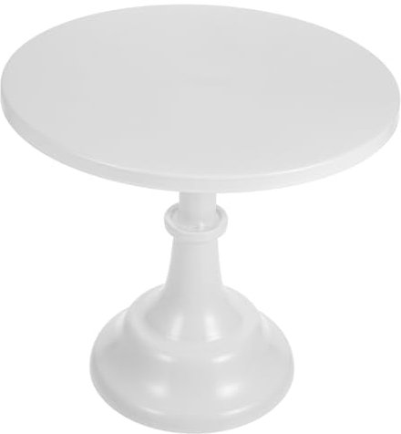 Mikinona Hoher Tortenständer Snack-platte Cupcake-turm Aus Eisen Tortenständer Aus Metall Tortenheber-tablett Keramiktablett Metalleisenmaterial Nachtisch Weiß Hochzeit