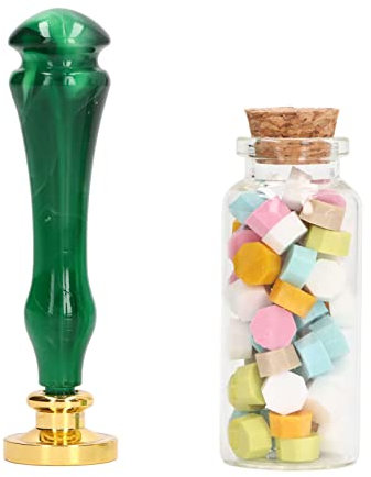 Siegelwachs-Set, Abnehmbares Wachsstempel-Set, Feine Verarbeitung, Einfache Reinigung, für Hochzeiten, Feiern, für Umschläge (Waldelfe – Kleine Flasche Feuerfarbenwachs)