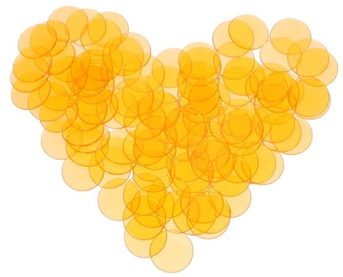 HONMEET 100stücke Transparente Bingo-Chips Spielmarken Kunststoff Für Bingo Und Lernspiele Praktische Zählchips Für Und Pokerabende