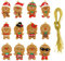 Coicok 12 Pièces Bonhomme Pain d'Epice, Ornements et Décorations pour Sapin de Noël, avec Cordes, pour Cadeaux