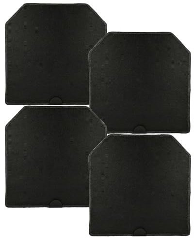 vhbw 4x Filtres à charbon actif compatible avec Miele DA 447-4, DA 447, DA 249-4, DA 249-2, DA 446-4, DA 446 hotte aspirante - 24,5 x 24,5 x 2 cm