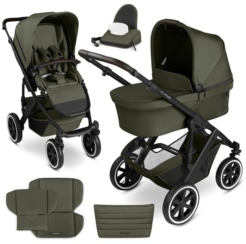 ABC Design Kinderwagen Salsa 5 Air Avocado - 2in1 Kombi-Kinderwagen ab Geburt mit Luftreifen, Federung & großer Babywanne