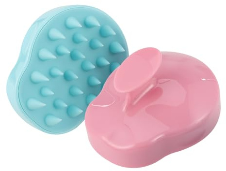 COLLBATH 2 Stück Silikon Shampoo Bürste zur Kopfreinigungsmassage mit Tiefenreinigung und Kopfhautmassage Praktischer Haarwaschkamm für Gesunde Kopfhautpflege