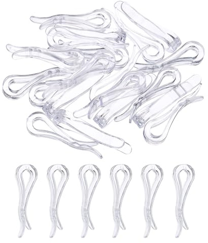 QUARKZMAN 30 Pz 1.5 Pollici Clip a Forma di U Alligatore, Clip per Camicie, Mollette per Calzini, Pantaloni, Cravatte, Camicie, Abiti, Trasparenti