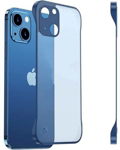 FAOMSEBS Senza Bordo Cover per iPhone 14 (Sensazione di Metallo Nudo) [Opaca Traslucido] [Ultra Sottile Come Senza Custodia] Custodia Antishock Cover iPhone 14 Case Slim 6,1'' 2022