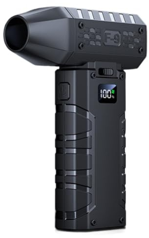 Heilanole Mini Soplador de Aire Eléctrico Portátil de 160.000 RPM, Turbo, Velocidad del Viento de 52 M/S, Motor Sin Escobillas, Ventilador Potente con Pantalla LED.