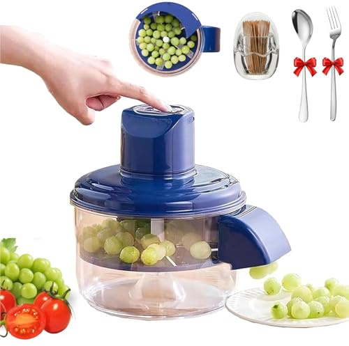 ANGDI Macchina per sbucciare l'uva Ricaricabile, sbucciatore Automatico per Verdure Multi-Frutta con forchette, Strumento Elettrico Commerciale per la rimozione della Buccia(2pcs)