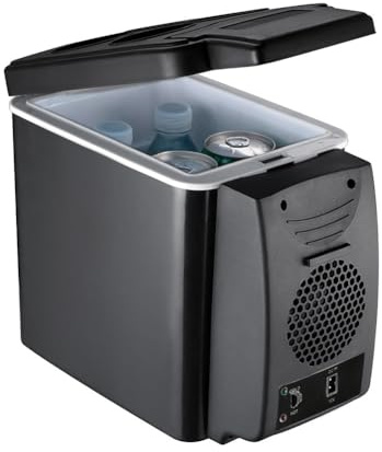 Car Refrigerator - Insulated Cooler Box, Cans Mini Fridge, Portable Car Travel Chiller | Vehicle Picnic Accessory, Outdoor Camping Helper, Food Drink Preservation, Road Trip Storage Solution, Compact