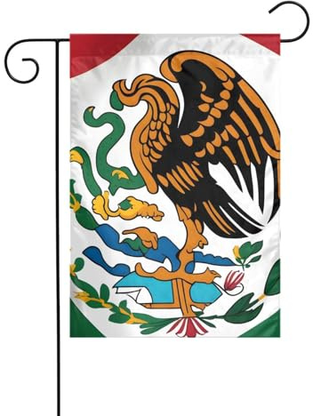 WHJSHOP Drapeau du Mexique pour décoration de cour avec 3 cm de largeur (drapeau uniquement, mât non inclus)