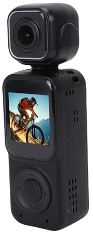 SENECESLI Action Camera 4K, Body Camera Dual Lens HD con Rotazione di 180 Gradi e Schermo da 1,54 Pollici, Videoregistratore Portatile WiFi per Ciclismo, Escursionismo, Viaggi All'aperto