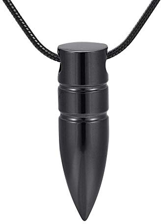 BDDCYWY Kragen de Cenizas Schwarzer Schwachsinniger Anhänger für Asche Edelstahl-Kugelkapsel Einäscher Asche Urn Anhänger Keepsake-Black_10pcs_Necklace