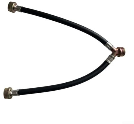 Tubo flessibile di gomma resistente ad alta pressione dell'entrata dell'acqua della lavatrice, tubo di ingresso dell'acqua di gomma costolato a 3/4 pollici, lunghezza di 30cm per la lavatrice