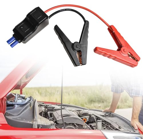 Gettimore Clip de refuerzo de coche de 12 V 500 A con conector EC5, para arrancador de pinza de cocodrilo, polaridad inversa y cortocircuito para protección