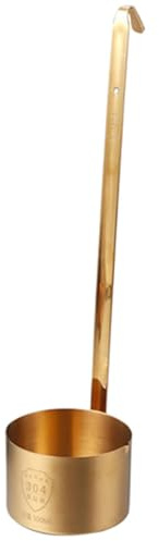 DINHEAROM Mestolo per Vino in Acciaio Inox 50ml Manico, Mestolo per Cerimonia del Tè e Versatore Birra, Utensile da Cucina Resistente e Compatto per Uso Domestico e Bar