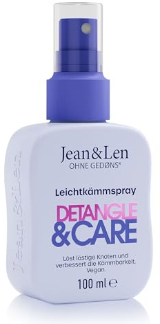 Jean & Len Leichtkämmspray Detangle & Care, vegan, 100 ml | Für jeden Haartyp, entwirrt das Haar & verbessert die Kämmbarkeit, Detangling, fruchtiger Duft, ohne Silikone & Parabene