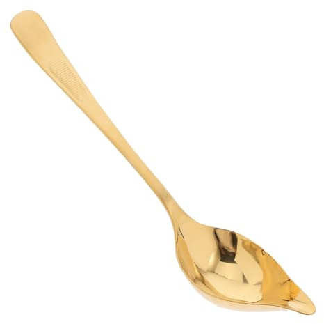 DIYEAH Cucchiaio per Salsa in Acciaio Inox 304 Beccuccio, Cucchiaio da Minestra e Spezie per Uso Professionale e Domestico, Posata da Portata Resistente e Facile da Pulire