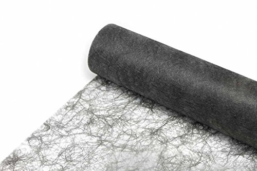 Protinam Sizoflor dunkelgrau 30cm breit 5m lang Tischläufer Tischband in unterschiedlichen Farben zur Dekoration wie Sommer, Ostern, Weihnachten oder Hochzeiten