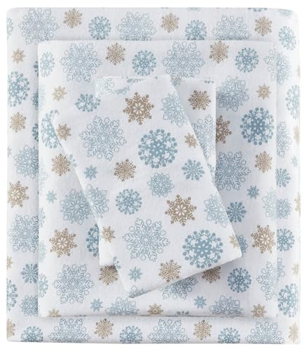 True North by Sleep Philosophy Cozy flanella calda 100% cotone, con stampa animali/stelle, set di biancheria da letto ultra morbido e freddo, 4 pezzi