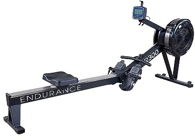 Body-Solid Endurance (R300) Air Resistance Indoor Rower - Cardio & Total Body Workout Machine with Self-Generating Power