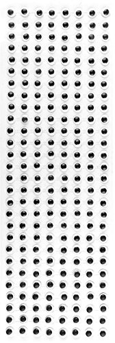 Ideen mit Herz Occhietti, autoadesivi, Ø 8 mm, nero, 670 pezzi | Occhi da incollare per figure artigianali, animali, pupazzi di neve, coniglietti di Pasqua | Per Scrapbooking, decorazione, bricolage