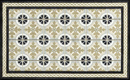 wash+dry Fußmatte, Kitchen Tiles 75x120 cm, innen und außen, waschbar