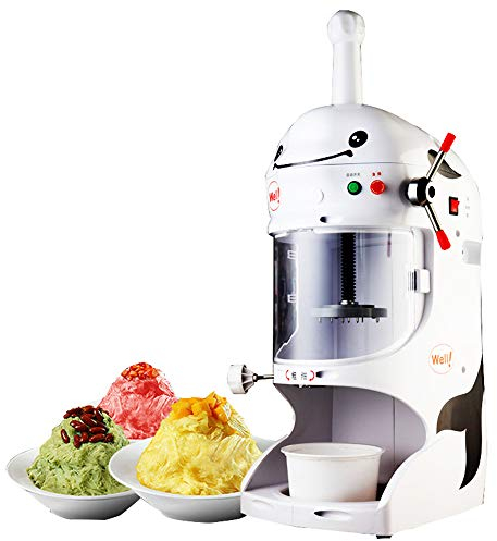 CGOLDENWALL máquina de hielo profesional para máquina de hielo con copo de nieve, cono de nieve, bloque de hielo, máquina para romper el hielo, ajuste el grosor del hielo con escudo y botón de